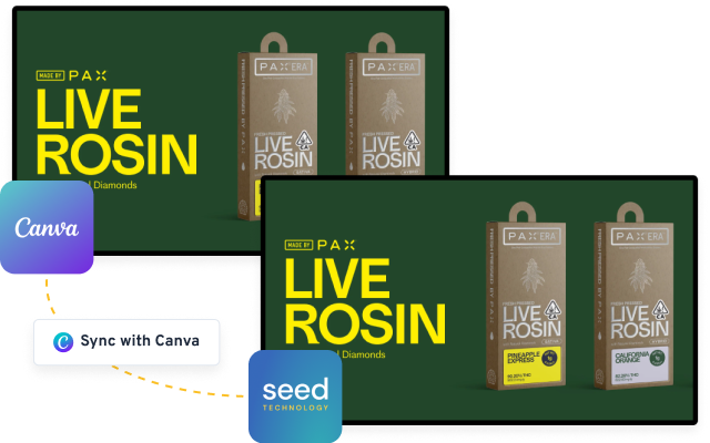 Canva design syncing to Seed Signage