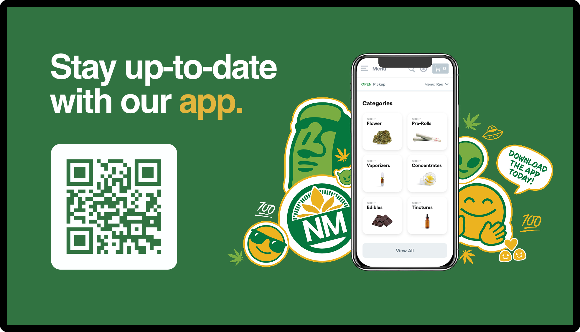 Loyalty program sign-up screen with QR code
